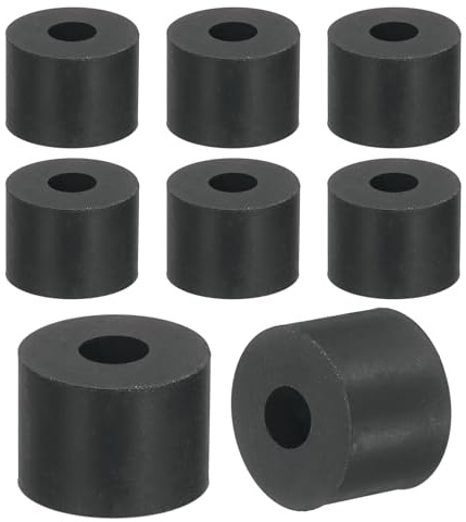 QUARKZMAN 12Pcs Rondelle Caoutchouc 16 mm OD x 6 mm ID x 12 mm Épaisseur Entretoise Plastique Plates Anti-Vibrations Rond pour Machines Industrielles Domestiques