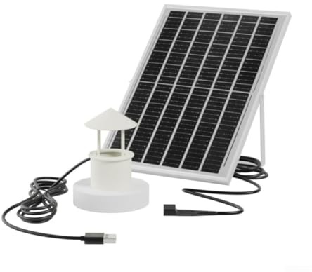 Filteilect Nebbiatore da giardino ad energia solare, 6 V 25 W, con protezione di spegnimento automatico, porta USB, per fontana d'acqua per laghetti, bonsai, paesaggistica, design paesaggistico