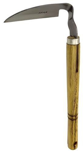 de jardinería, de desmalezado,de para desmalezar con Mango de Madera Dura | Cortador de césped con guadaña, Herramienta de guadaña de Mano para desmalezar y