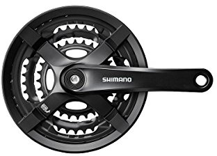 Shimano Tourney Mountain Bicycle Crank Set - FC-TY501 | Tourney FC-TY501 Kurbelgarnitur für MTB, 170 mm, 6/7/8-fach, genietet