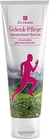Dr. Ehrlichs Gelenk-Pflege Alpenkräuter-Balsam 250ml - milde Creme für Knie, Schulter und Gelenke - sanft zur Haut - entlastet, pflegt und entspannt - mit leichter Wärme fördert es die Durchblutung