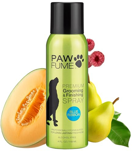 PAWFUME Dog Perfume Spray for Grooming, Blue Ribbon, 1-Pack – Keep Your Pup Fresh All Day – Probiotic, Alcohol-Free, Detangling & Moisturizing – Salon-Quality Dog Spray Deodorizer Perfume
