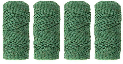 Garden Mile Spago spesso da giardino in iuta naturale, resistente, per piante da interno, confezione da esterno, per fai da te (spago verde naturale, 200 metri)