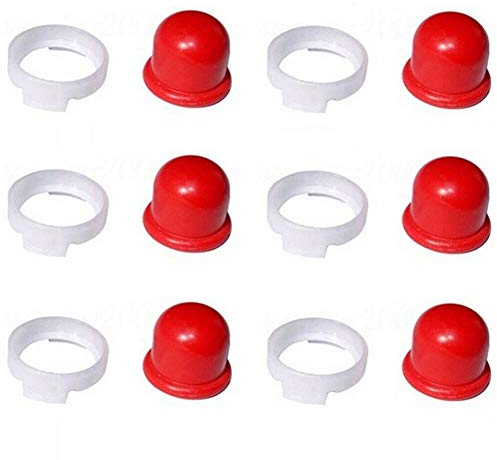 AISEN 6x Primer Benzinpumpe Primerkolben für Briggs & Stratton 694394 494408 Sprint Wolf 2056157mpe Benzinpumpe Primerkolben 494408 Sprint Wolf 2056157