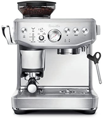 Breville Barista Express® Impress Espresso Machine Brushed Stainless Steel BES876BSS