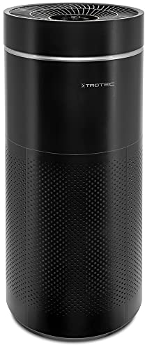TROTEC Luftreiniger AirgoClean 171 E – HEPA Filter für Allergiker – Räume bis 42 m² /105 m³, Luftfilter entfernt 99,97% aller Partikel, 5 Gebläsestufen mit Turbo, Nachtmodus, Memory Funktion, schwarz