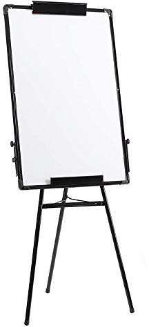 Whiteboard, magnetisch, Whiteboard, 90 x 60 cm, Whiteboards, stehend, höhenverstellbar, doppelseitig, Stativ, Magnettafel, trocken abwischbar (90 x 60 cm)