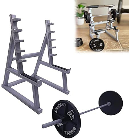 Sentechx Squat Rack Pen Holder, lustig Barbell Rack Pen Holder, Gym Thema Schreibtisch Stift Veranstalter, für Fitness-Enthusiasten und Gewichtheben Fans (Stifthalter + Langhantel)