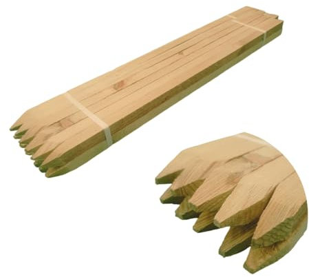 20 x 4ft (1.2m) Tall Wooden Garden Stakes 32mm x 32mm Pressure Treated Tree & Plant Support Fencing Posts Baltic Slow Grown for Strength. Long Lasting. Thick. Square