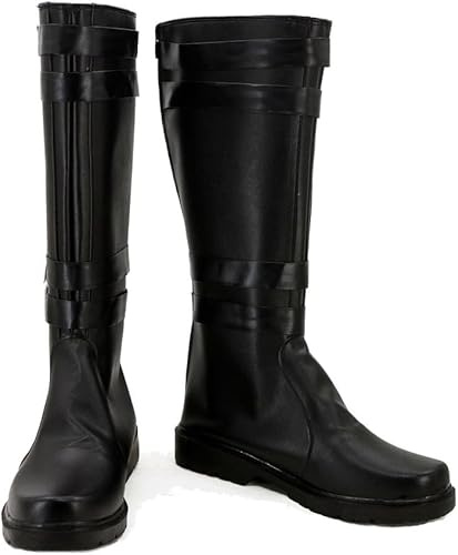 Taeyue Lange Stiefel Cosplay Schuhe Halloween Karneval Zubehör Herren, 47 EU