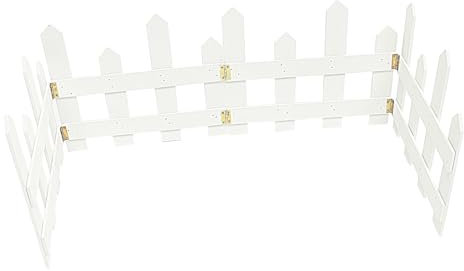 MERRYHAPY Recinzione Da Giardino in Legno Esterno Recinzione Divisoria Per Cortile Anticorrosivo Decorazione Da Giardino