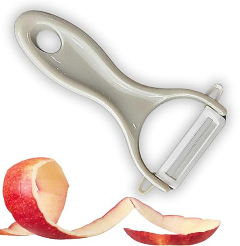 PARENCE.- Obst- und Gemüseschäler mit Keramikklinge – Hohe Präzision und Langlebigkeit - Vielseitige Wirtschaftlichkeit Einsparung, Vert