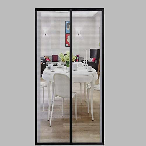 Magnetischer Fliegenschutz für Zimmer, Küche, Balkon, anpassbar, reißfest, verstärktes Fiberglas-Netz, hält Insekten fern, schließt den Vorhang automatisch