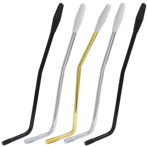 Piutouyar 5 Pack Tremolo Arm Whammy Bar 6 mm, 3 Colors Electric Guitar Whammy Bar Metal Thread Tremolo Arm with Tip (Black/Silver/Gold)