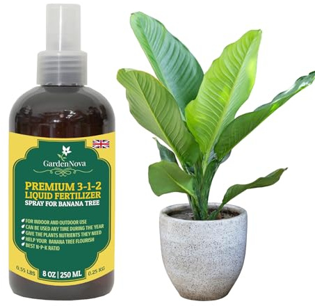 Professional Banana Tree Spray Fertilizer Mist for Home Gardening | 3-1-2 Gentle Blend Mist for Healthy Leaves & Growth | Essential Nutrients for Banana Tree - 8oz