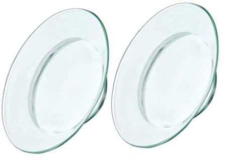 VICASKY 2pcs Plat Chauffant à Cire en Verre pour Candle Warmer Lamp, Récipient Élégant et Surface Lisse, pour Diffuseur de Parfum et Huiles Essentielles