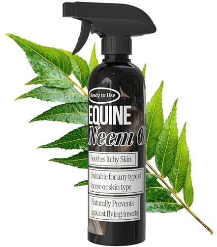 Equine Neem Oil Spray – Natural Fly Repellent & Skin Soother for Horses | Organic Insect & Mite Protection | Coat Conditioner & Itch Relief | Eco-Friendly Horse Care (1ltr)