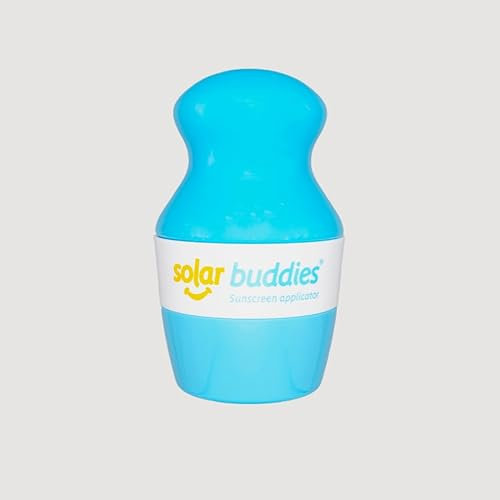 Solar Buddies Sunscreen Applicator - Full Blue - Refillable Roll on Sponge Sunscreen, Suncream & Lotion Applicator For Kids, Adults & Families - Holds 3.4fl oz, Perfect Size for Travel