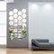 24 Pieces Removable Acrylic Mirror Setting Wall Sticker Decal for Home Living Room Bedroom Decor (Hexagon, 24 Pieces)