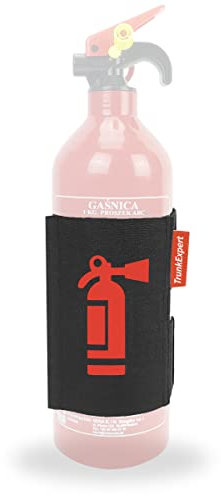TrunkExpert Supporto per estintore per Auto Organizer Protezione antincendio Trasporto Sicuro di Un estintore Montaggio Facile Universale Lunghezza 36-40 cm Altezza 12 cm con Impronta