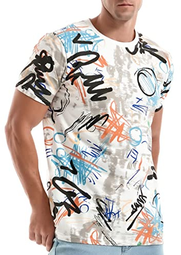 RONOMO Herren T-Shirt 95% Baumwolle 5% Spandex, Mikroelastik, Hautfreundlich