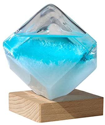 pologmase Prédicteur météo du baromètre - Prévision météorologique Globe Storm Glass Cloud Forecaster - décoration Cadeau pour Le Bureau à Domicile