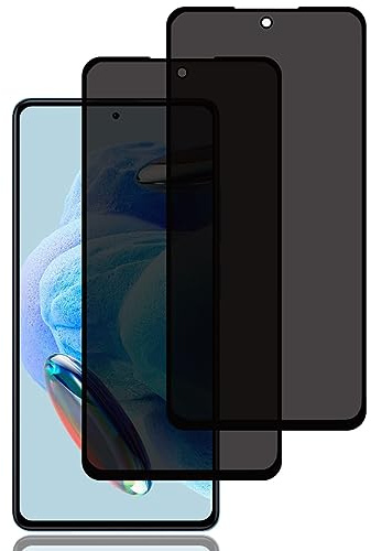 Sichtschutz Schutzfolie für Xiaomi Redmi Note 12 Pro/Note 12 Pro+ [2 Stück] | Privacy Schutzglas,9H Härte,Kratzfest,Anti-Fingerprint,Blasenfrei,Privacy Schutzfolie für Xiaomi Redmi Note 12 Pro/12 Pro+