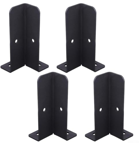 Zoegneer 4 x verstellbare Pfostenanker-Halterungen, tragbare Holzpfosten und Schiene, Pavillon-Halterung