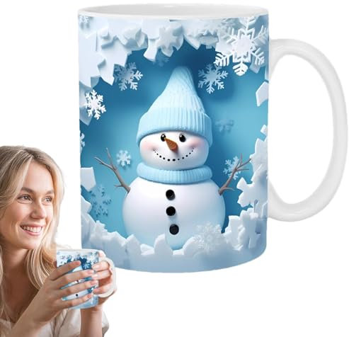 Generisch Weihnachtskaffeetassen, Weihnachtsbecher - Cartoon- -Trinkbecher - -Design, lustige Keramiktasse, Heimdekoration, Tischdekoration für Familienfeiern