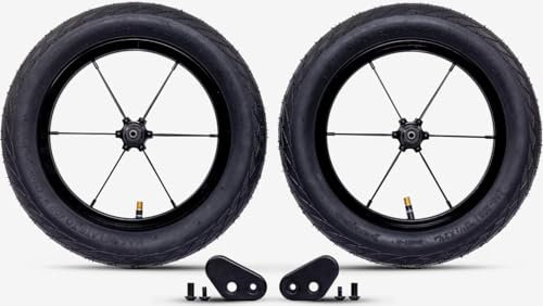 PUKY NEXT 14” Wheel-Set Black | 2x Luftreifen 14 Zoll | Für Kinderlaufrad ab 2-6 Jahre | Puky Laufrad Zubehör | Balance Bike Reifen | FlipChip Räder | Ersatzteile für Lernlaufrad | Robuste Bereifung