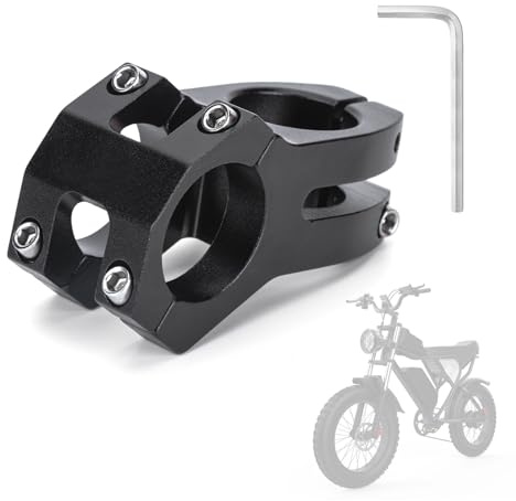 Mountain Bike Stem Compatible with Ridstar q20, 31.8/45mm Short Handlebar Stem, Lightweight and High-strength Aluminum Alloy, with Allen Wrench, Ideal for Most Bicycle, Road Bike, MTB and BMX