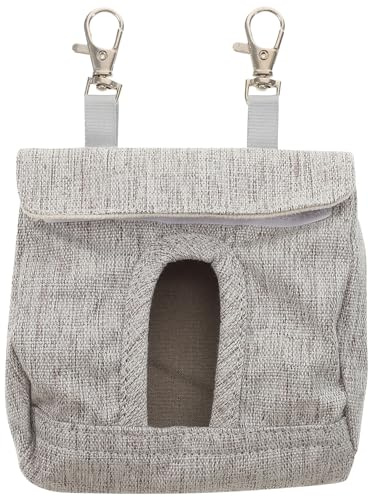 Healifty Mangeoire Suspendue pour Cobayes S en Tissu Brun, Paquet de Nourriture Réutilisable pour Lapins et Chinchillas, Support de Rangement Pratique pour Cage, Accessoire Alimentation