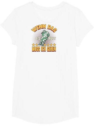 Lustig Wenn das Eis ruft muss ich los Eishockey Spruch T-Shirt