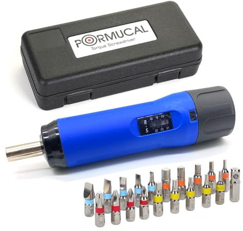 PORMUCAL Smart Firearms Accurizing Torque Wrench Torque Driver Maintenance Tools, Bike Repairing with Accurate 1 Inch/Pound Setting 10 Bits in Hard Case.