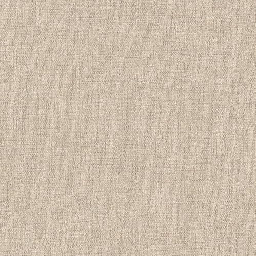 Grandeco Twill Plain Fabric Textured Wallpaper, Light Grey Taupe
