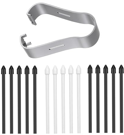 15 Stück Spitzen für Samsung S Pen Galaxy Tab S10 Lite/FE+ Plus/Ultra/S9 | für Samsung S Pen Glaxy Tab S10 Lite/FE/FE+ Plus/Ultra & S9 + Plus/FE+ Plus/Ultra & S6 Lite & S7 FE & S8, Schwarz+Weiß