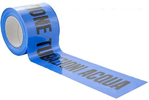 KOEM Rolle Signalband mit hoher Sichtbarkeit aus Polyethylen, 10 x 200 m, für Signalisierung von Rohren und Kabeln für Bau- und Straßenarbeiten (für Wasserleitungen - Hellblau)