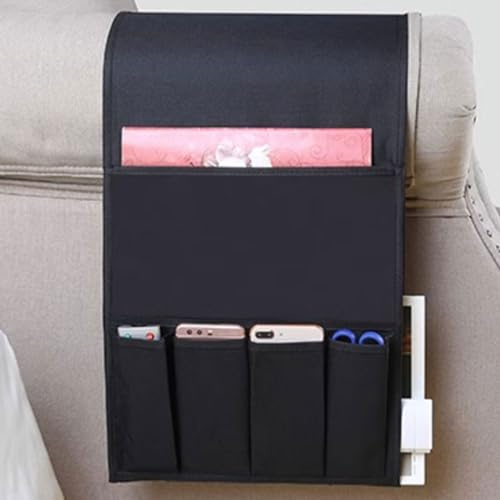 Serenitison Organizer per Poltrona da Divano,Borsa per Divano da Appendere,Tasca Porta Telecomandi,Borsa Portaoggetti per Tavolo e Comodino,per Chiavi,Telecomando,Riviste,97 * 32.5cm