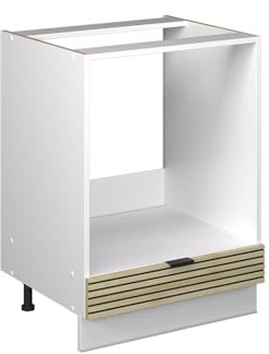 Vicco Herdumbauschrank Fame-Line, Eiche Paneel, 60 cm | MDF-Front · Ohne Arbeitsplatte · Höhenverstellbare Füße · Metallgriffe · Einfache Integration ✓
