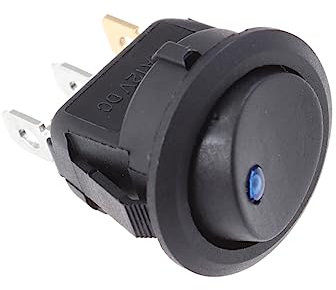 SOESFOUFU Interruttore a Bilanciere 12v 20a con Pulsante Luce LED Blu per Auto e Moto, Materiale Metallico e Plastica, Resistente con Lunga Durata, per Circuiti Elettrici, Confezione da 3