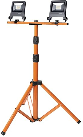 Osram Lampe de travail LED Trépied 2x20W 840, 4000K blanc froid, 3400 lm, IP65, réglable en hauteur 1,8m, 360°