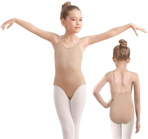 Mulnall Nude Leotard Dance Underwear for Women and Girls | 4 back hooks to freely adjust tightness, breathable quick-dry fabric, seamless snug fit
