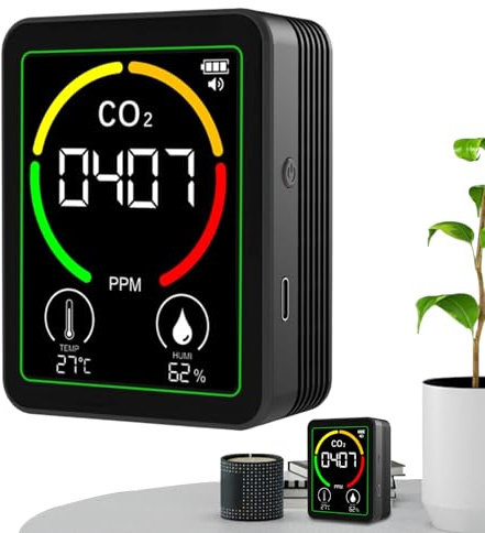 Nankoyal Misuratore a Qualità 'Aria - Sensore Digitale Di Temperatura E Umidità,Strumento di Precisione per il Monitoraggio 'Aria,Per Interni Camera Da Dormitorio Hotel Ufficio Scuola
