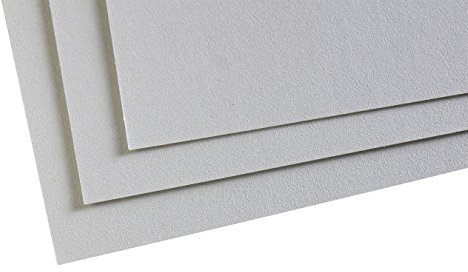 Clairefontaine - Ref 197017C - Pastelmatta kortark (paket med 5 ark) - 360 gsm kort - 24 x 32 cm - ljusblå färg - speciellt formulerad för användning med pasteller