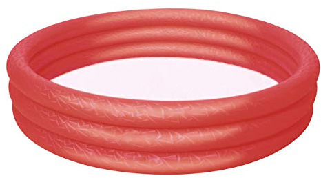 Bestway Planschbecken Play Pool für Kinder, rund, 3 Ringe, Volumen ca. 282 l, Ø ca. 152 cm, 3 Versionen (Rot)