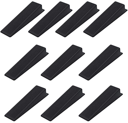 Förpackning med 10 staketpanelstoppar skallrande och slang, plastkilar för stängselpaneler, nivellering (10)