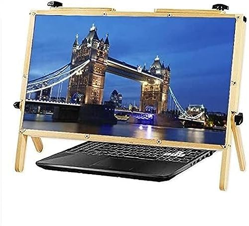 MOOWI Lupe mit Halterung Computer-Bildschirmlupe for den Desktop, 22'' Anti-Blaulicht-Laptop-Displayschutz-Halterung, 3-fache Vergrößerungsglas-Anzeige