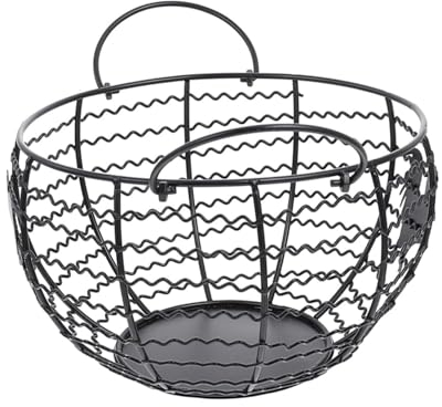 HYKJCSS Huevera Gallina Almacenamiento De Cocina, Cesta De Huevos De Alambre De Metal, Soporte Organizador para Huevos De Gallina Y Granja, Contenedor Hueveras