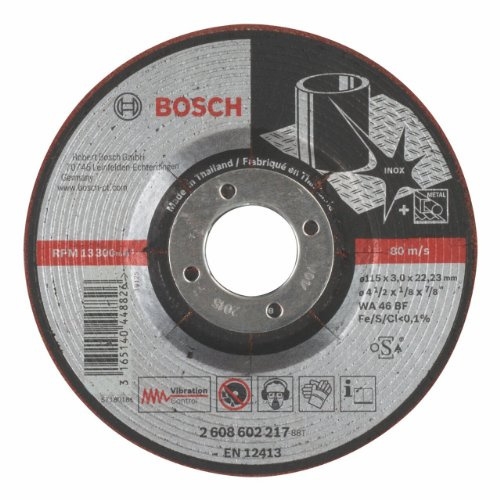 Bosch Accessories Professional 1x Halbflexible Schruppscheibe (Stahl, Inox, WA 46 BF, Ø 115 mm, 3.0 mm, Zubehör Winkelschleifer) (Packung mit 10)