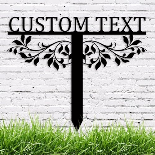 Personalized Metal Garden Signs, Custom Garden Name Sign, Custom Garden Stake Sign for Outdoor, Personalized Garden Decor